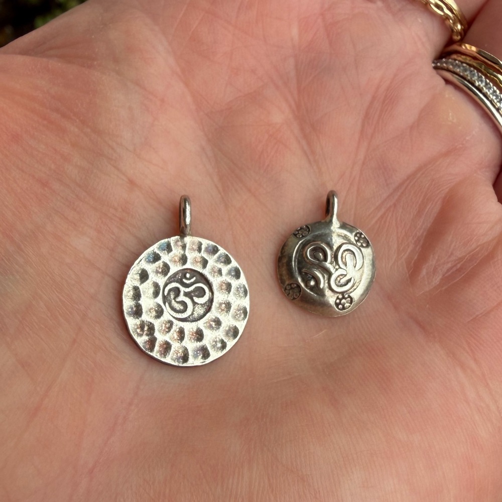 Silver ‘Om’ pendants